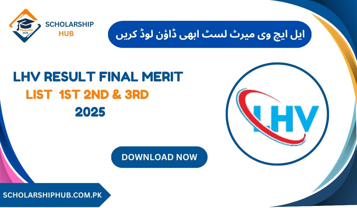 LHV Result Final Merit List 1st 2nd & 3rd 2025