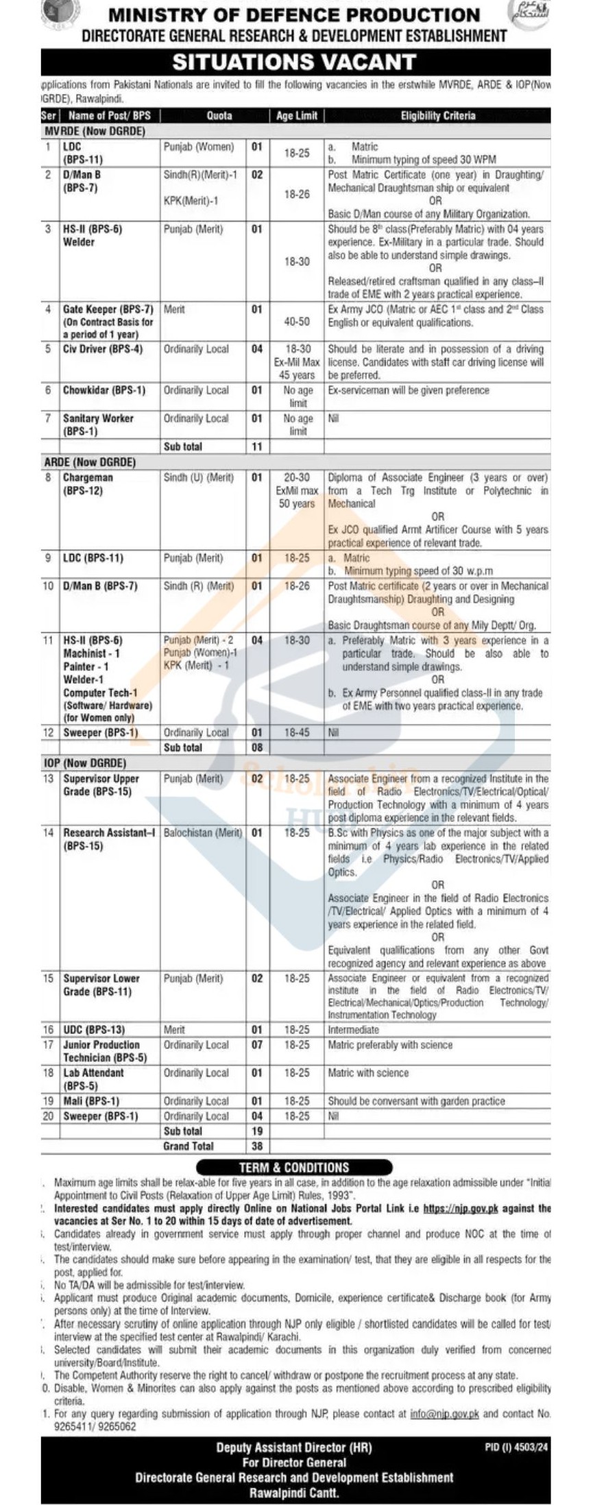 MOD Ministry of Defence Jobs Advertisement 2025