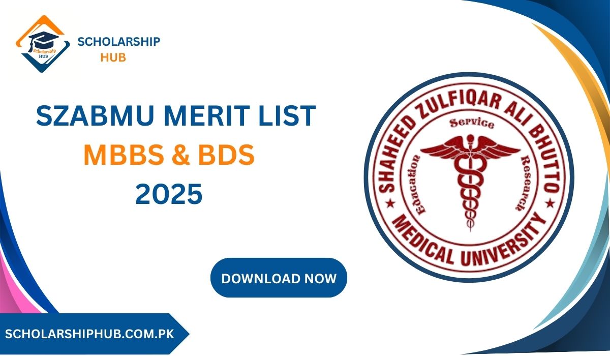 SZABMU Merit List MBBS & BDS 2025