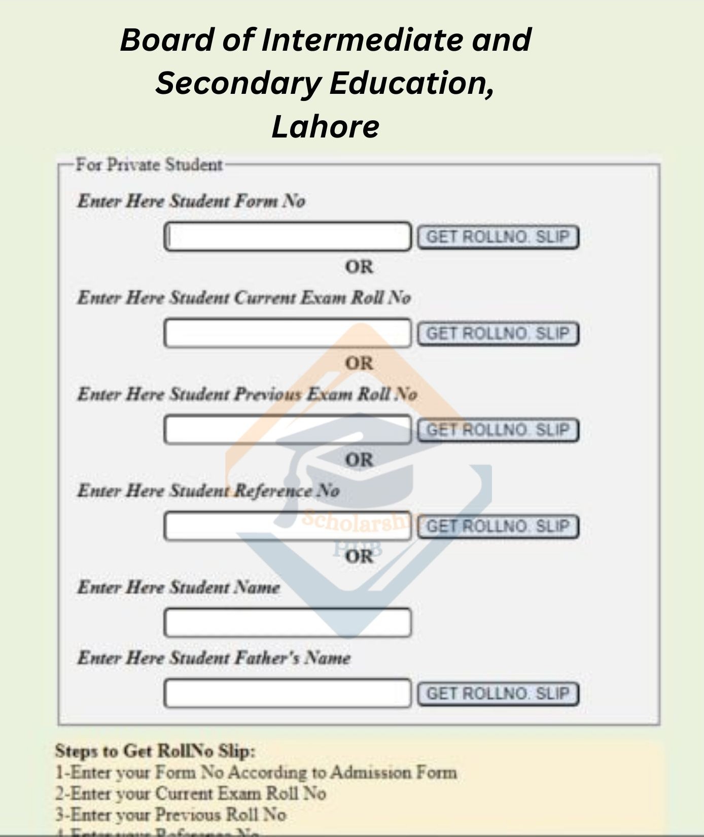 9th-class-roll-no-slip advertisement 2025